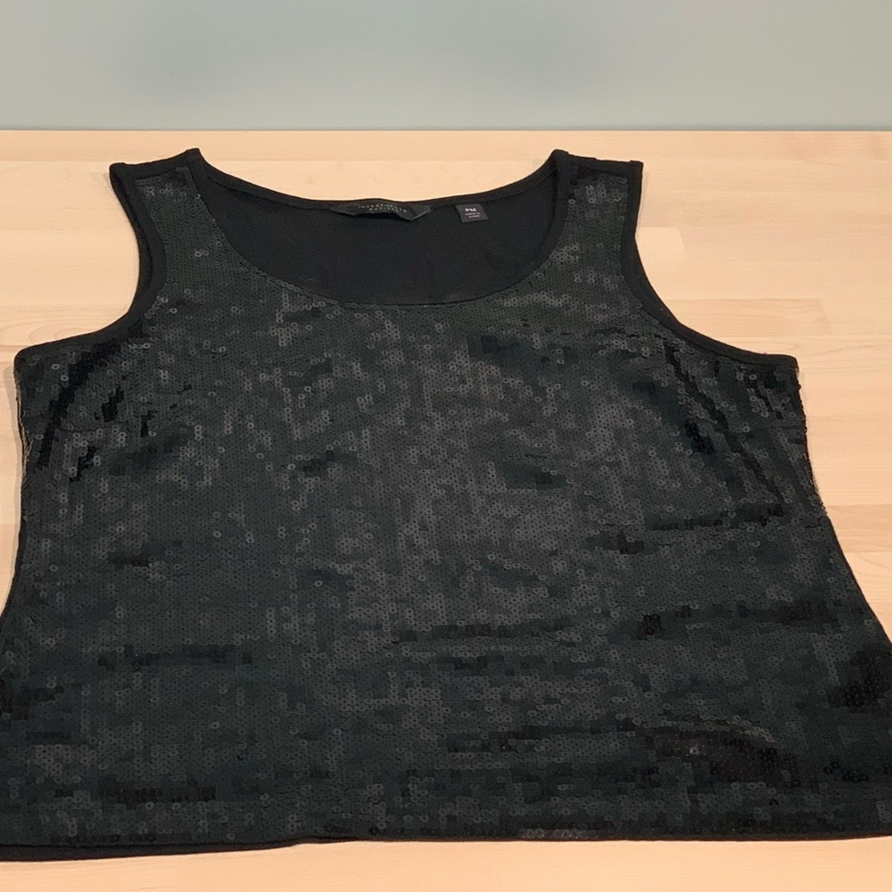 Black Sequins Tank Top PM